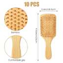 2 x 20 Pcs Bamboo Hair Brush Detangling Brush for Women Men, 9.84 × 3.4''