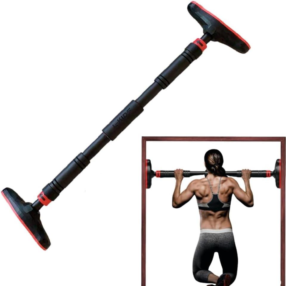 Pull Up Bar for Doorway, Strength Training without Screws, Adjustable Door Frame 27"-41" Width, No-Damage Hanging Equipment for Home Gym, Upper Body Workout