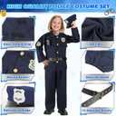 IVENRXIU Police Costume for Kids, Cop Pretend Play Toys for Dress Up, Role Play Set with Handcuffs, Flashlight, Police Badge for Kids Boys and Girls 3-8, Halloween Costumes, Birthday Christmas Gifts