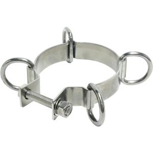 AMGO 2.75-3" Stainless Steel D-Ring Clamp - Sun Shade Sail Pole Accessories - for Heavy Duty Shade Sail Stand Pole, Canopy support Pole, Space Durable Versatile Replacement Poles