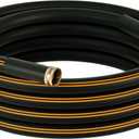 Atlantic Heavy Duty Garden Hose 25 ft x 5/8 Inch Black Color Durable Water Hose (25 Feet)