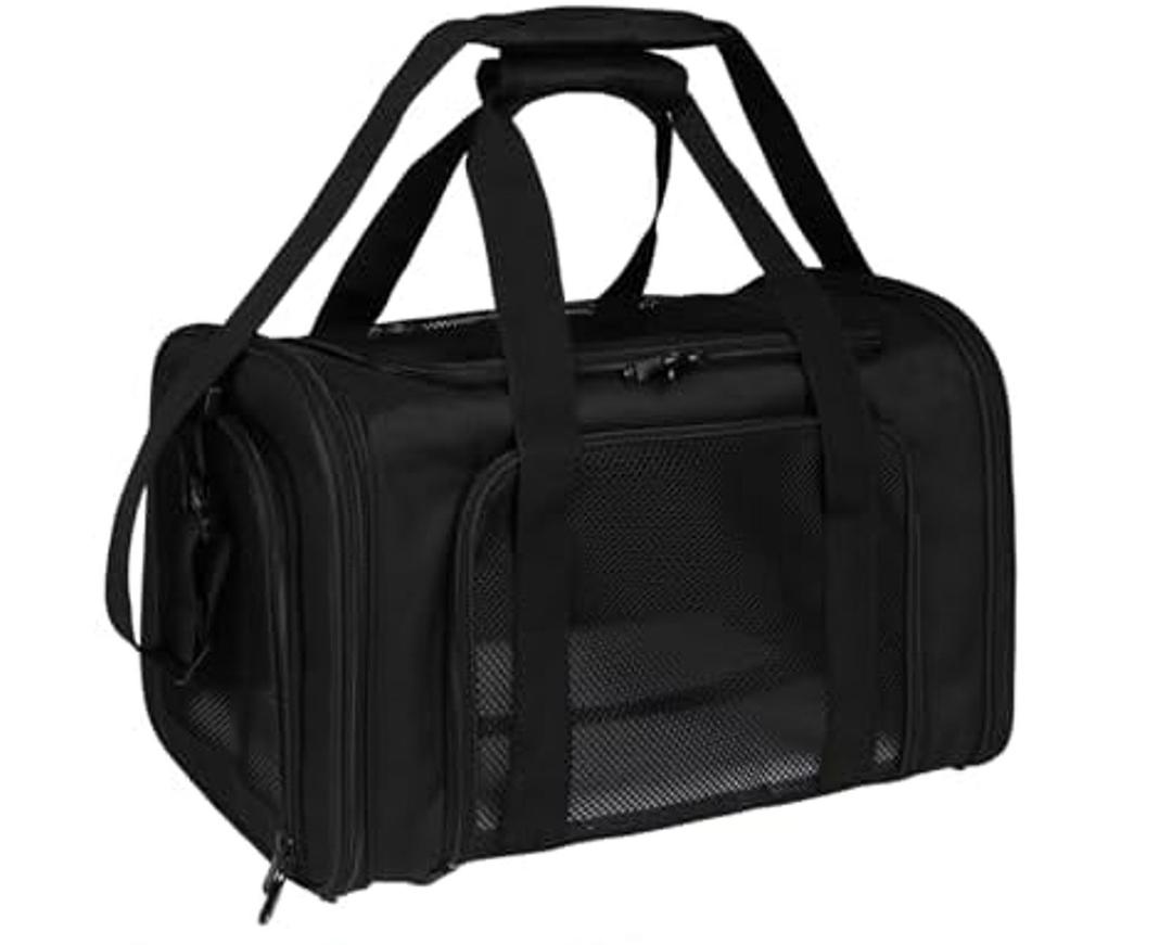 Top tasta Dog Cat Carrier Pet Carriers for Small Medium Large Cats Dogs Carrier Soft Sided Small Puppy Dog Carrier Portable Foldable Airline Approved Dog Cat Travel Carrier Black Medium