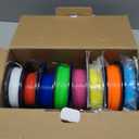 250g High Speed SUNLU PETG Filament 1.75mm Bundle, 250g Spool, 8 Rolls, White+Red+Orange+Yellow+Green+Sky Blue+Blue+Pink