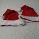 Santa Hats Adult Kid with LED Lights & XXL Extra Large Christmas Hats Soft Plush Thicken