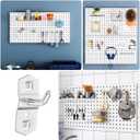 PRETYZOOM 10 Pcs Metal Pegboard Hooks 2.36In Wall Storage Hooks for Pegboard Tool Holders Organizer Garage Workshop Office Display