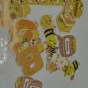Kosiz 63 Pcs Bee Themed Birthday Bulletin Board Sets Paper Cutouts with Glue Point Birthday Classroom Bulletin Board Display Bee Theme Birthday Chart Wall Decor for School