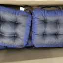 IASEAHK Outdoor Chair Cushions Set of 4, Waterproof Outdoor Seat Cushions for Patio Furniture, Fade-Resistant Patio Chair Cushion, Dining Wicker Chair Pads for Porch Garden, Navy Blue, Size: 19x19+5"