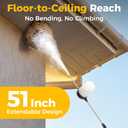 Diatomaceous Earth Powder Duster with Adjustable 4FT Rod, Clog-Free & Adjustable Output Pump, Ideal for Diatomaceous Earth Application, Powder Dispensing, Dusting Tasks & Indoor/Outdoor Gardening