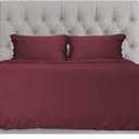 Hotel Sheets Direct Duvet Cover 3 Piece Set - Better Than Silk - 1 Duvet Cover, 2 Pillow Shams with Corner Ties and Zipper Closure (King, Burgundy)