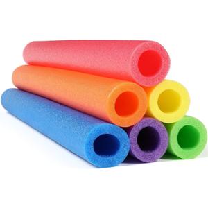 Hanaive 6 Pack Jumbo Pool Noodles Foam Swim 41inch x 4.1 Inch Hollow Swimming Pool Noodle Bulk Floats Heavy Duty for Swimming Floating Craft Projects Decorations(41 Inch,Colorful)