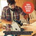 Chef Pomodoro 3 Tiered Serving Trays & Platters with Non-Slip Base for Food Display, Cupcake Stand, Elevated Charcuterie Board Cake Stand, Wooden Tiered Dessert Serving Stand for Parties and Events