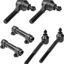 Front Outer Inner Tie Rod End Adjusting Sleeves Suspension Set Fit for Chevy Blazer for S10, for GMC Jimmy for Sonoma, for Isuzu Hombre 1998-2005 replace# ES3462 ES3584 ES2004
