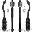 ASTARPRO - Front Tie Rods Kit 4 Inner and Outer Tie Rods 2 Boots Kit Replacement for 2007-2011 Toyota Camry
