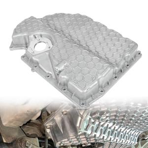LEAPTREND 06K103600R Aluminum Lower Engine Oil Pan Compatible with 2014-2023 VW Arteon/Golf/GTI/Passat/Bee-tle/Tiguan/Jetta, 2015-2023 Au-di A3/A3 Quattro/A3 Cabriolet/Q3/Q3 Quattro/TT/TT Quattro