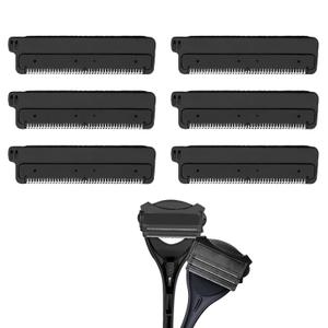 Pack of 6, 2.0 3.0 Back Body Shaver Replacement Blades Compatible with BAKBLADE 2.0, 3.0 Elite Shavers Body Trimmer Body Shaver Refill Replacement Cartridges for Soft and Safe Shaving