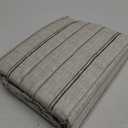 RUVANTI 100% Cotton Twin XL Sheet Sets, 3 Pieces, Soft & Breathable Percale Weave Bedding, Deep Pocket 16", Hotel Standard, Crisp Cool Feel, Durable, Perfect Size Striped Sheets, Brown Stripes