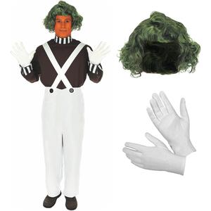 fun shack Mens Chocolate Factory Worker Costume, Chocolate Factory Costume, Candy Costume Adult Men, Movie Character Costumes, Small