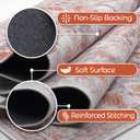 COTPOLY 4' x 6' Washable Area Rug Low Pile Cotton Non-Slip Terracotta