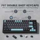dagaladoo PBT Keycaps,Grey/Dark Blue keycaps 60% 65% 100%, Japanese Style Custom Keycap, Cherry Profile Keyboard Keycaps for 60% 65% 75% 100% TKL US Layout Mechanical Keyboard138keys