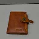 HKCLUF Wallet Women,Small Genuine Leather Bifold Wallet Womens,RFID Blocking Wallet for Women Card Holder Purse With Removable ID Window( Dark Brown)