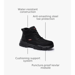 Dumsiyin Steel Toe Work Boots for Men, Lightweight Safety Work Boots with Kevlar Midsole, Water-Resistant for Construction and Warehouse Work
Size 45
