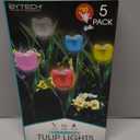Bytech 5-Pack Solar Powered Tulip Stake