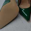 Women's Pointed Toe Shallow Stiletto Heels 4.7 Inch Pumps Wedding Party Banquet Shoes (8, Green)