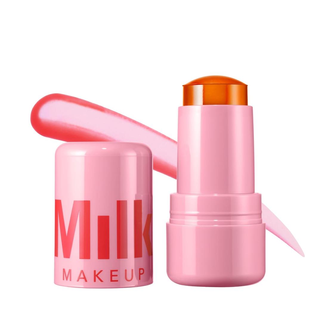 Milk Makeup Cooling Water Jelly Tint  Long-Lasting Sheer Lip + Cheek Stain with Firming Vegan Collagen + Hydrating Aloe  Transfer Proof, Buildable Lip Tint + Blush (Fizz - Soft Peach)