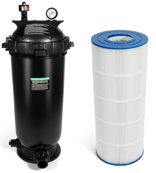 C1200 Swimming Pool Plus Cartridge Filter Assembly 120 sq ft,120GPM Compatible with Hayward Above-Ground Pool Spa Filter,Replacement Element Part C-8412,1.5 to 2 inch Connection