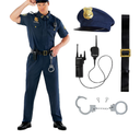 Morph Police Costume Mens Cop Costume Police Uniform Mens Cop Outfit Adult Halloween, S