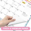 Ospelelf Desk Calendar 2026-2027, Magnetic Fridge Wall Calendar, 18 Month Monthly Large Calendar Planner with Plastic Cover 17" X 12", January 2026 - June 2027 Geometry