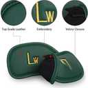 CRAFTSMAN GOLF 12pcs or 1pc Thick Synthetic Leather Golf Iron Head Covers Set Headcover Fit All Brands Callaway Ping Taylormade Cobra Etc. Also Custom Name