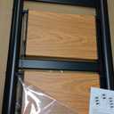 HBTower Step Ladder, Lightweight Aluminum Folding Step Stool with Anti-Slip Wide Pedal, 330lbs Capacity Step Ladder for Household, Kitchen, Office - BlackWoodgrain