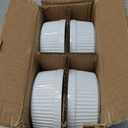 Cinf White 10 oz Set of 4 Souffle Dishes Ramekins Oven Microwave Safe Bowls Creme Brulee Sauce Cups for Baking Cooking Porcelain Individual Serving Size for Desserts