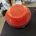 Festiva 60PCS Clear Orange Plastic Plates - Heavy Duty Weave Pattern Fancy Disposable Plates -serve for 30 guests Include 30PCS 10" & 30PCS 7" Plates for Birthday & Easter Party (Orange)
