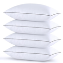 HUXMEYSON Pillows Standard Size Set of 4, Bed Pillows Set of 4, Down Alternative Luxury Hotel Pillows for Sleeping and for Side and Back Sleepers