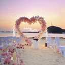 6.7FT Heart Arch Stand for Proposal, Metal Balloon Arch Frame for Wedding Valentine's Day Engagement Birthday Party Baby Shower Decorations (Gold)