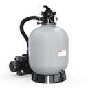 VINGLI (24H Timer) 19 in Sand Filter Pump with 24-Hour Timer, 3962 GPH 1 HP Heavy Duty Pool Filter Pump with 7-Way Valve for Above Ground & Inground Pools Up to 18000 Gallons