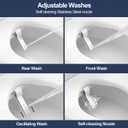 ZMJH 236D Bidet Toilet Seat - Endless Warm Water, Heated Seat & Vortex Wash, Dual Front/Rear Cleaning, Warm Air Dryer, LED Night Light, Electric-Powered(Round)