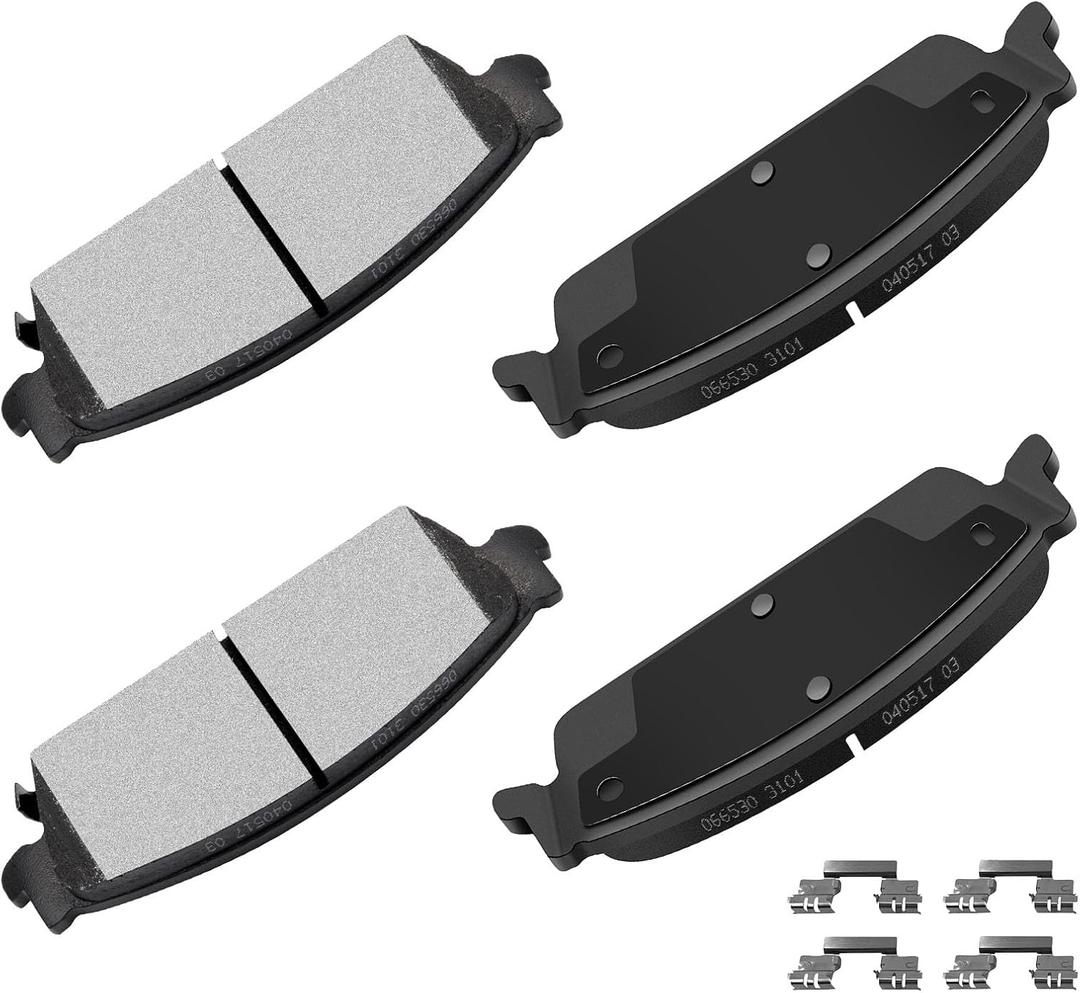CCIyu D1194 4pcs Rear Ceramic Brake Pads Kits For Cadillac, Chevrolet & GMC (2007-2014)