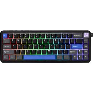EPOMAKER HE65 Mag Wireless Magnetic Keyboard with Knob and Screen, 8K Polling Rate in 2.4Ghz and Wired, Actuation-Adjustable Hall Effect Switch, 8000mAh Battery, Creamy Gasket-Mount (Black)