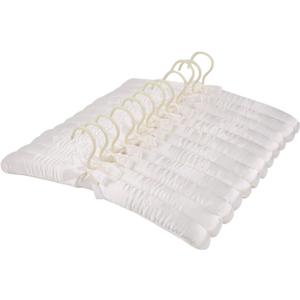 Tosnail 12 Pack Satin Padded Hangers Foam Padded Hangers Dress Hanger - Ivory