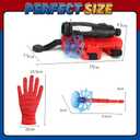 3 Sets Spider Web Shooters Classroom Prizes for Kids Wrist Launcher Toys with Hero Gloves Auto Resetting Boards Spider Cape and Mask Cosplay Costume for Kids Birthday Party