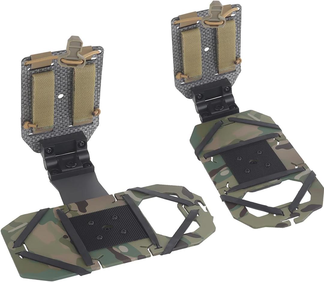 90 Rotating Tactical Plate Carrier Vest Attachments Universal Phone Chest Mount for Larger Screen Size 4.7"-7.8" Molle Accessories Foldable Navigation Adjustable Phone Holder Board (Camo)
