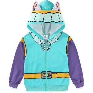 Paw Patrol Nickelodeon Everest Girls Zip Up Hoodie with Ears for Toddler and Big Kids, 6