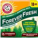 Arm & Hammer Forever Fresh Clumping Cat Litter Cedarwood, MultiCat 18lb, Pet Friendly with Essential Oils