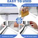 3 x 33 Ft Gray Self-Adhesive Weather Stripping - Soundproof, Draft Stopper for Doors & Windows | 0.35" W x 0.2" T