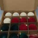 15 Pcs Velvet Christmas Ball Ornaments 3.15 Inch Flocked Christmas Tree Decorations with 10 Yards Velvet Ribbon Red Green Cream Shatterproof Xmas Baubles for Tree Holiday Decor