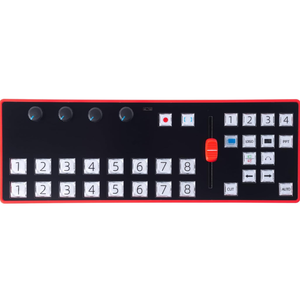 ANQUORA Live Stream Control Keyboard USB-C MIDI Panel for vMix OBS, 4 Knobs and 1 Fader, Compatible with Windows MacOS Linux