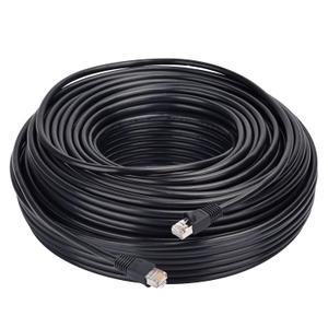 Outdoor Ethernet 100ft Shielded Cat5e Cable, Waterproof Buried-able UV Resistant-RJ45 Plug Connector-30m